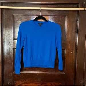 Vibrant blue 100% Merino wool J. Crew sweater, size S
